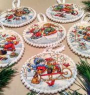 8828 DMS Playful Snowmen Ornaments  фото 1