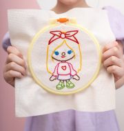 HP-004 Детский набор для вышивки с трафаретом 5 дизайнов "Куклы" фото 6