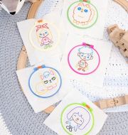 HP-004 Детский набор для вышивки с трафаретом 5 дизайнов "Куклы" фото 9