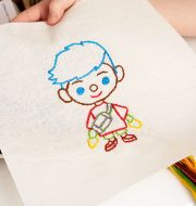 HP-004 Детский набор для вышивки с трафаретом 5 дизайнов "Куклы" фото 14