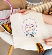 HP-004 Детский набор для вышивки с трафаретом 5 дизайнов "Куклы" фото 15