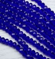 БП019НН46 Хрустальные бусины Синий прозрачный 4х6 мм, 45-50 шт. фото 3