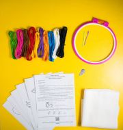 HP-013 Детский набор для вышивки с трафаретом 5 дизайнов "Мишка" фото 4