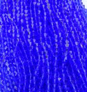 ББ019НН4 Хрустальные бусины "биконус", цвет: синий прозрачный, размер 4 мм, кол-во: 95-100 шт. фото 3