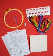 HP-011 Детский набор для вышивки с трафаретом 5 дизайнов "Радуга" фото 13