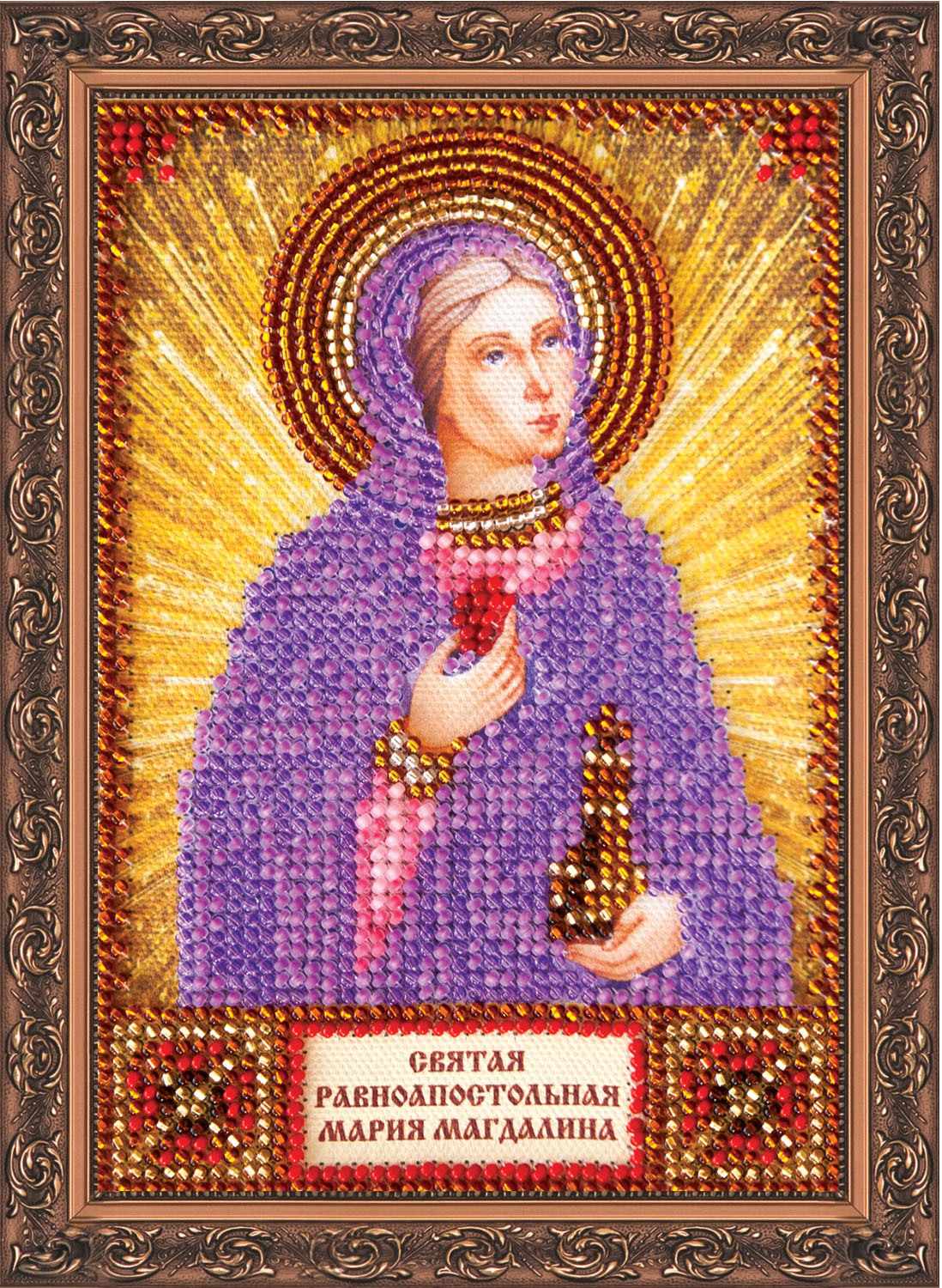 ААМ-014 Набор для вышивания бисером икона "Св. Мария"