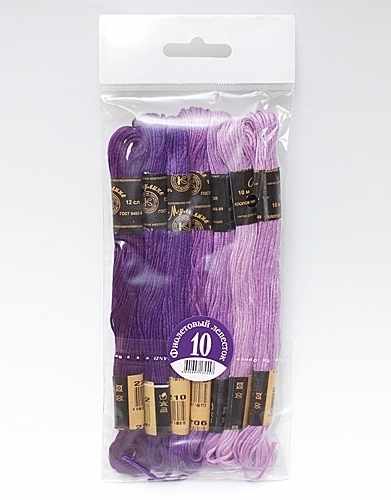 Набор мулине х/б "Цветик-семицветик" 10 Фиолетовый лепесток 7 шт.