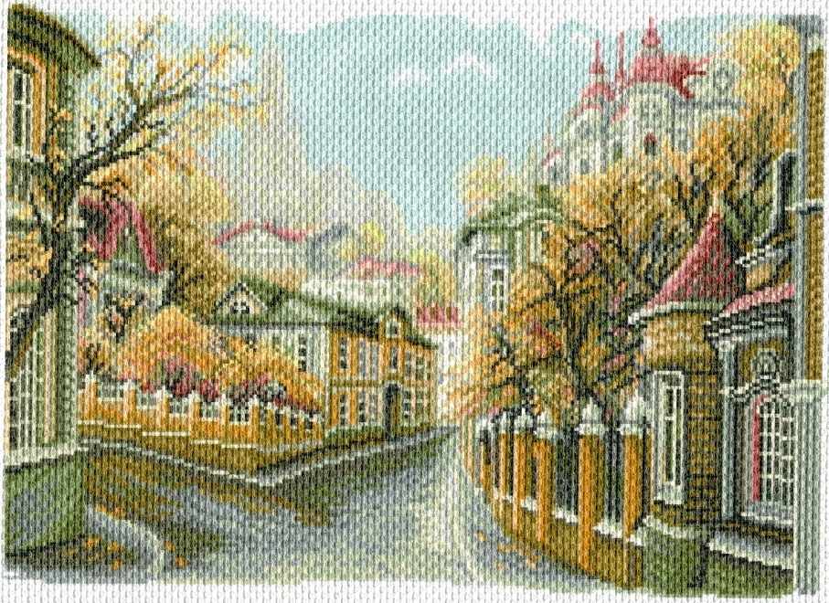 1759 Московские улочки. Замоскворечье - рисунок на канве (МП)