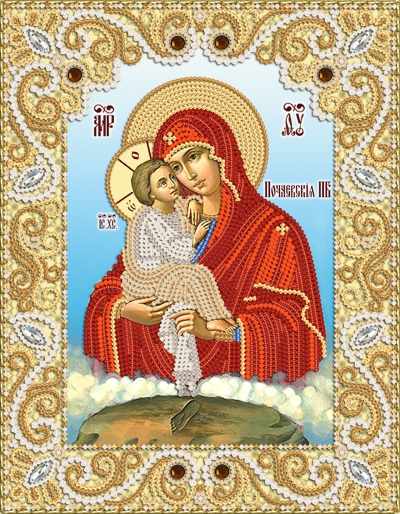 РИК-4015 Почаевская икона Божией Матери  - схема для вышивания (Марiчка)