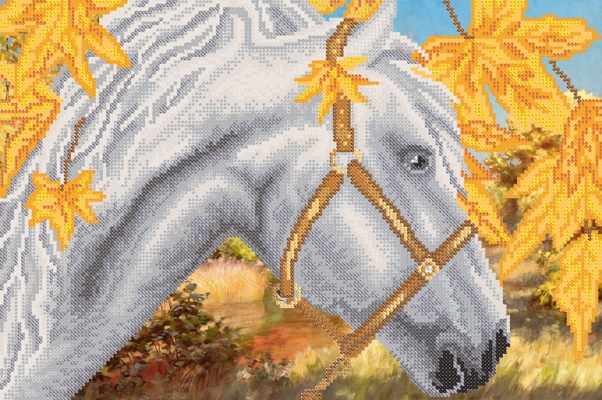 РКП-621 Белая лошадь  - схема для вышивания (Марiчка)