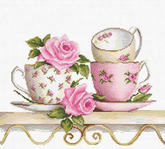 BA2327 Чайные чашки с розами