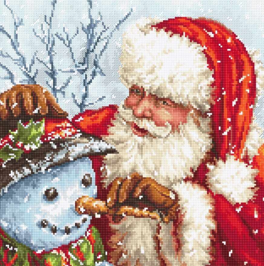 919 - Санта Клаус и снеговик