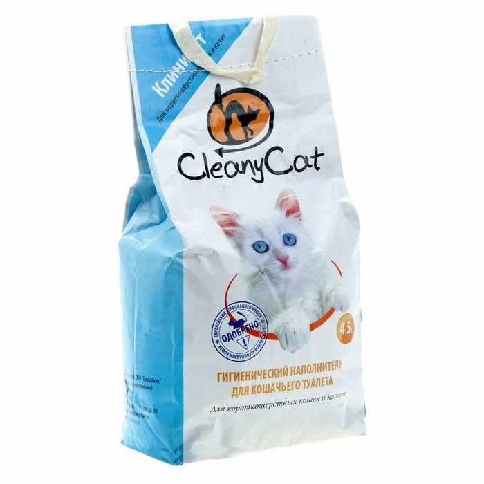Наполнитель Cleany Cat  для котят/короткошерстных кошек