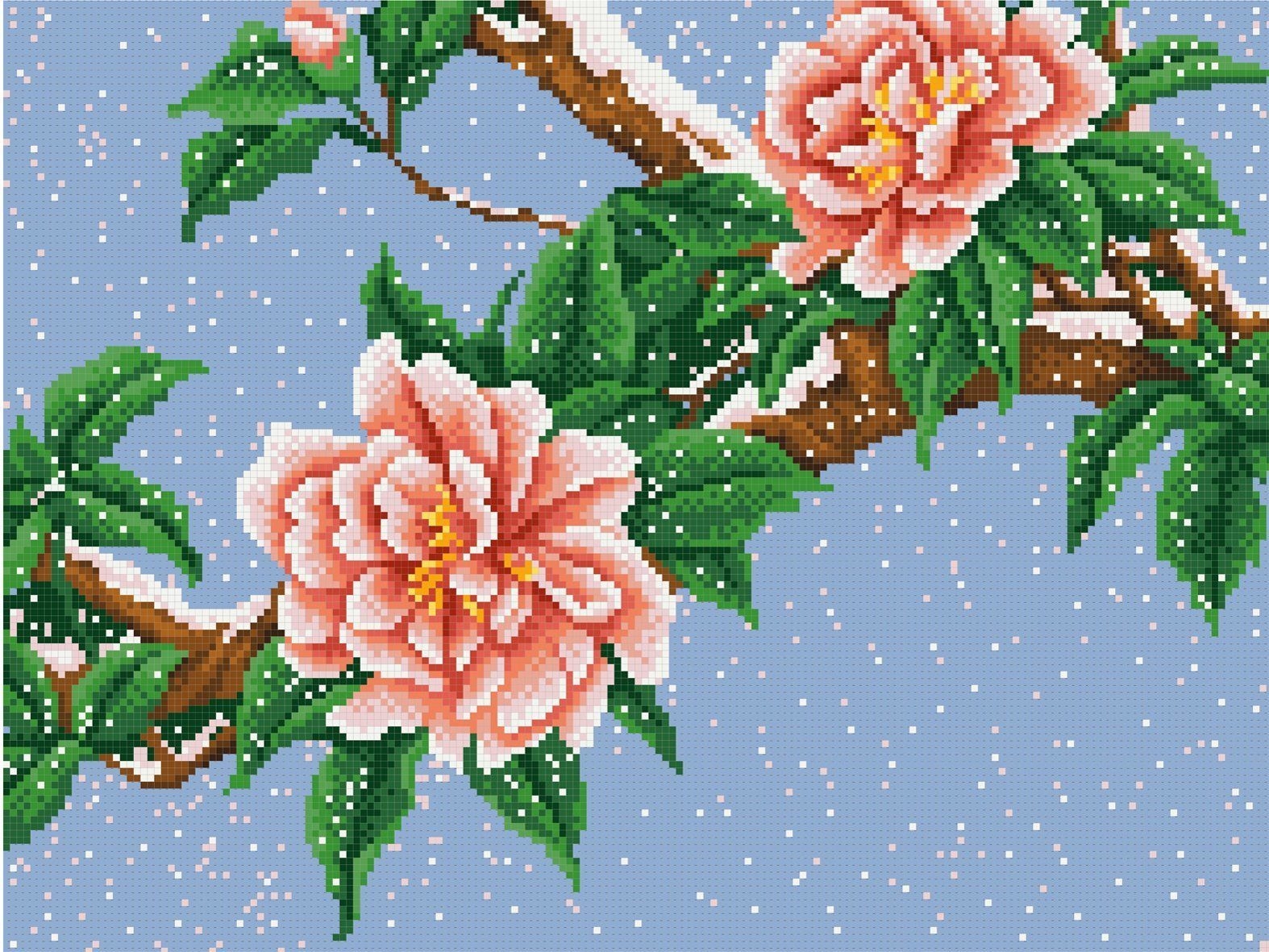 НИК 7805 "Цветы под снегом" - схема для вышивания