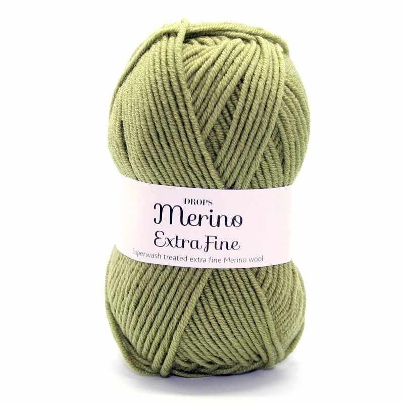 Пряжа DROPS Merino Extra Fine Цвет. 18 зеленый (комплект 4 шт)