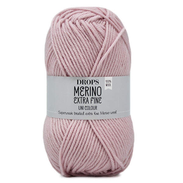 Пряжа DROPS Merino Extra Fine Цвет. 40 пудрово-розовый (комплект 4 шт)