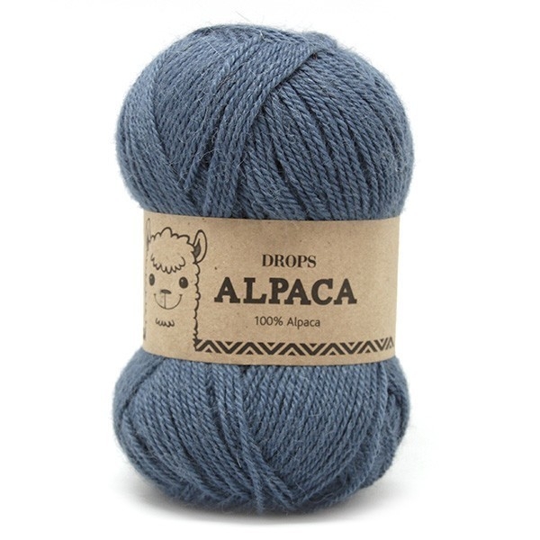 Пряжа DROPS Alpaca Цвет. 6309 насыщенный синий (комплект 4 шт)