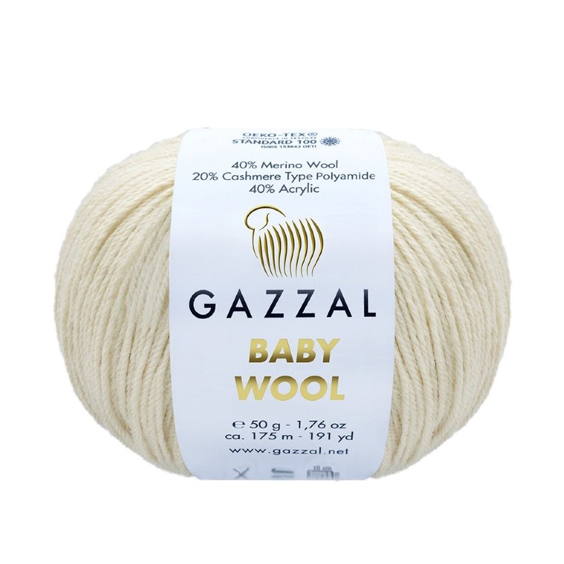 Пряжа GAZZAL Baby Wool Цвет. 829 (комплект 10 шт)