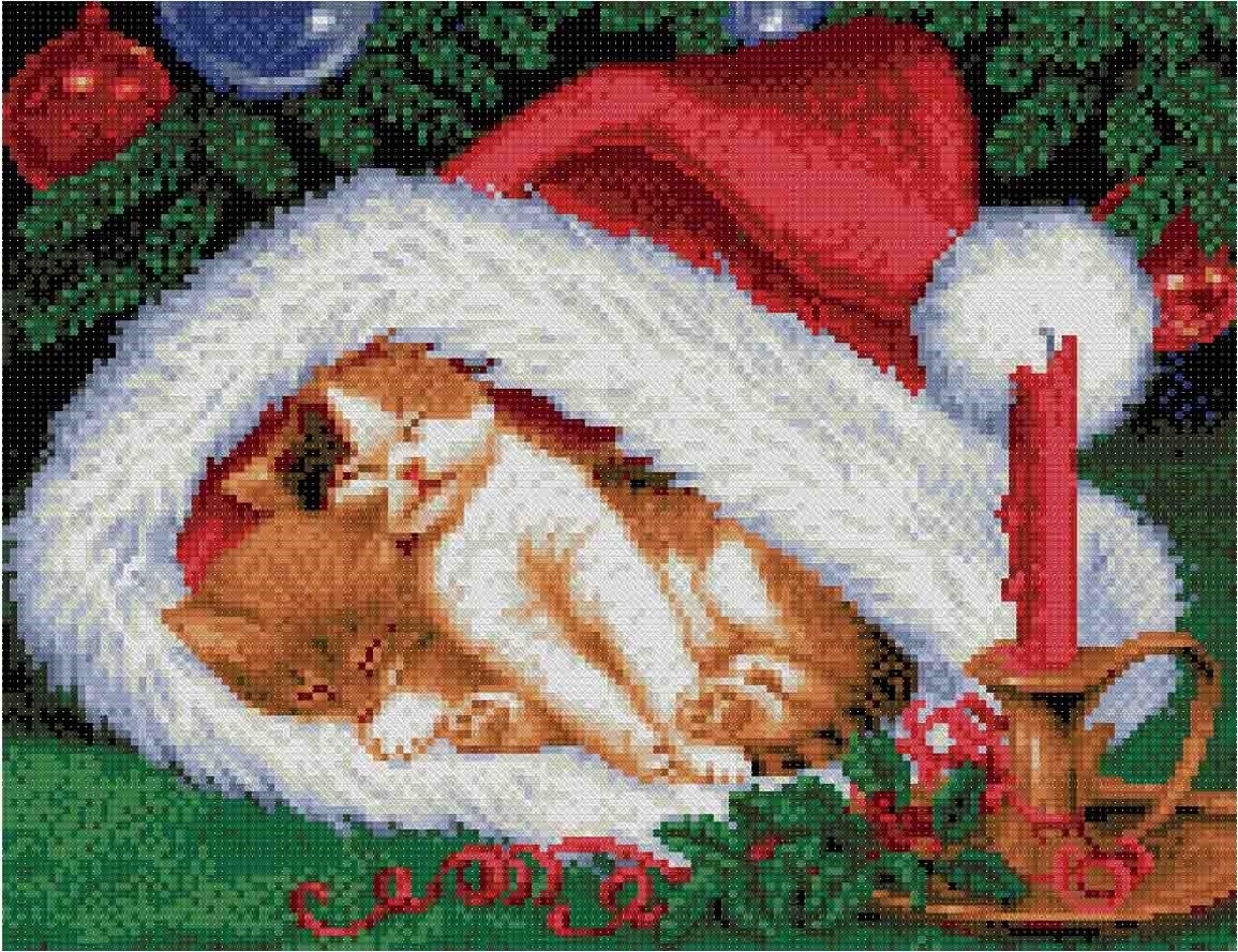 КТКН 176(р) "Котята на Рождество" - набор (Каролинка)
