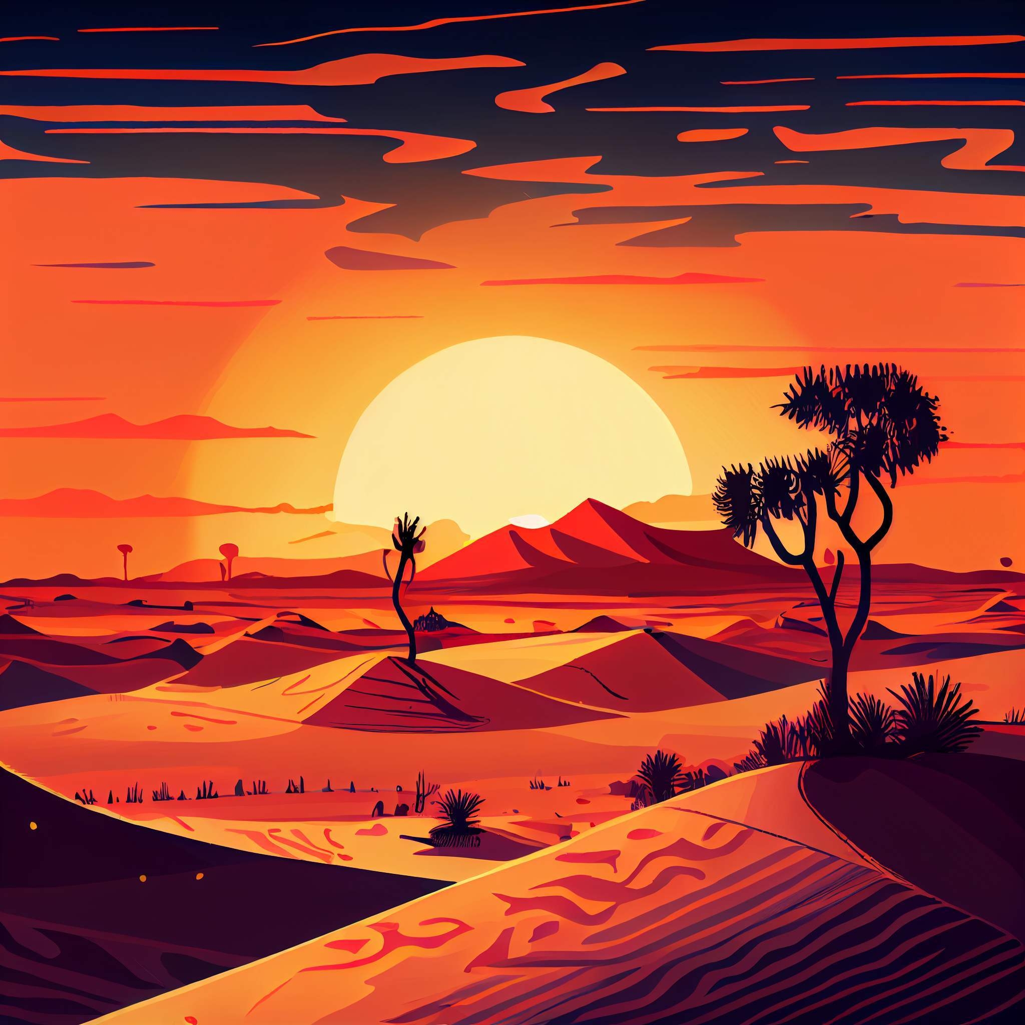 Закат в пустыне 2