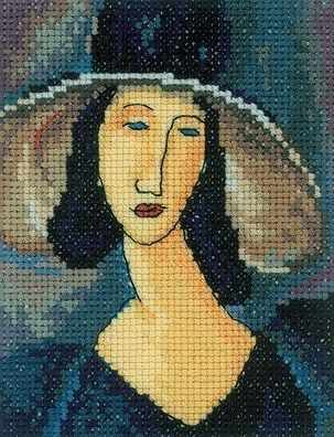 Набор для вышивания РТО EH336 Портрет женщины в шляпе