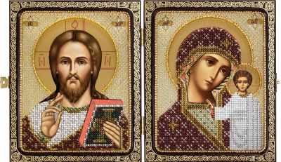 Набор для вышивания иконы Nova Sloboda СЕ 7200 Христос Спаситель и Пресв.Богородица Казанская