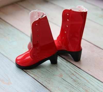 Заготовки и материалы для изготовления игрушки Pugovka Doll Сапоги красные на каблуках, 7,5 см