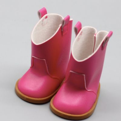 Заготовки и материалы для изготовления игрушки - Обувь для кукол 7 см ­ сапожки розовые