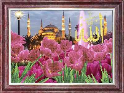 Набор для вышивания Каролинка КБПН(ч) 3055 Тюльпаны у Голубой мечети - набор