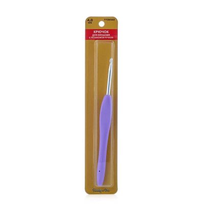 Инструмент для вязания Hobby&Pro 7728342 24R40X Крючок для вязания с резиновой ручкой, 4,0мм Hobby&Pro