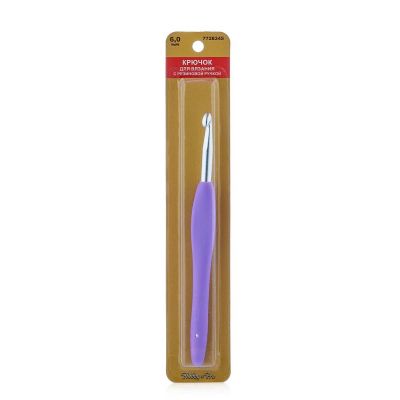 Инструмент для вязания Hobby&Pro 7728345 24R60X Крючок для вязания с резиновой ручкой, 6,0мм Hobby&Pro