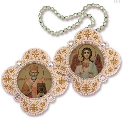 Набор для вышивания иконы Nova Sloboda РВ3611 Ангел Хранитель Св.Николай Чудотворец