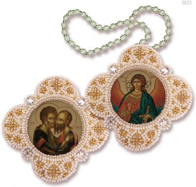Набор для вышивания иконы Nova Sloboda РВ3623 Апостолы Пётр и Павел Ангел Хранитель