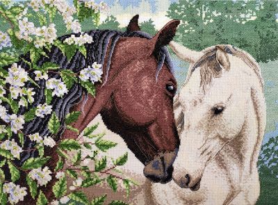 Набор для вышивания Марья искусница 03.014.23 Пара лошадей (МИ)