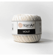 Пряжа YarnArt Violet Цвет.6282 Молоко