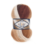 Пряжа Alize ANGORA REAL 40 BATIK Цвет.2626 Бежево-коричневый