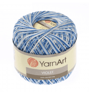 Пряжа YarnArt Violet Melange Цвет. 5355 Белый-синий