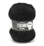 Пряжа DROPS Eskimo Цвет.02 Чёрный