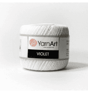 Пряжа YarnArt Violet Цвет.0003 Белый