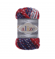 Пряжа Alize SHOW PUNTOBATIKDESIGN Цвет.6372 Синий-красный